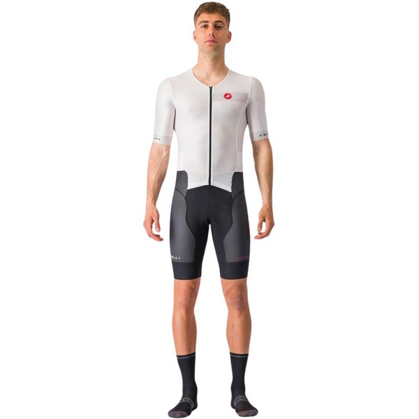 Triathlonanzug Castelli Integral Free Sanremo 2 Kurzarm Schwarz Weiß, GrößE S-image