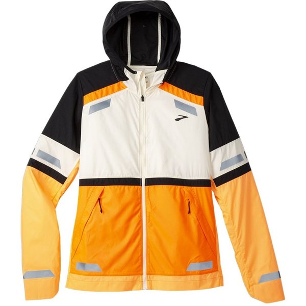 Damska Kurtka Brooks Run Visible Jacket 2.0 PomarańCzowo-BiałO-Czarna, Rozmiar Xs.-image