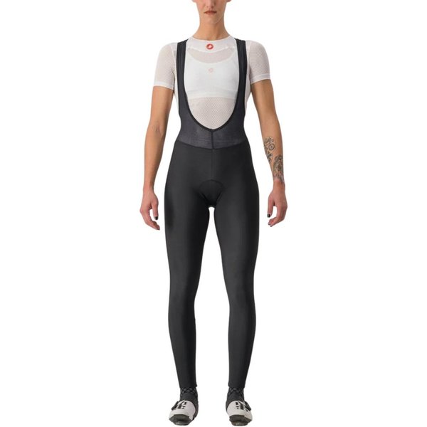 Castelli Entrata W Pantaloncini Con Bretelle Lunghi Neri Da Donna, Taglia S-image