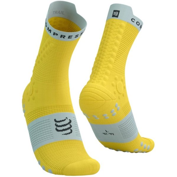 Skarpety Compressport Pro Racing Socks V4.0 Trail ŻółTo-Niebieskie, Rozmiar Rozmiar 2-image