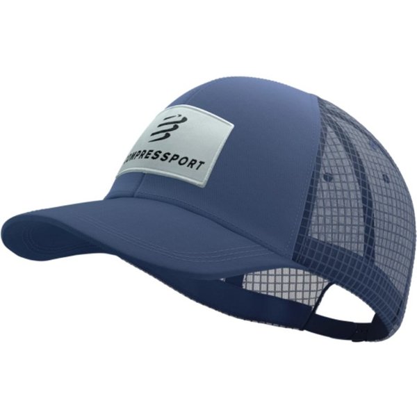 Czapka Compressport Trucker 6P Niebiesko-BiałA-image