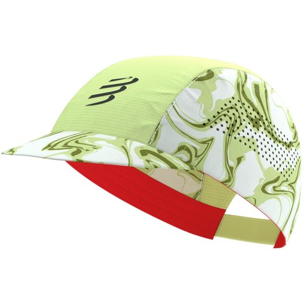 Czapka Compressport Pro Racing Cap Zielona Czerwona-image