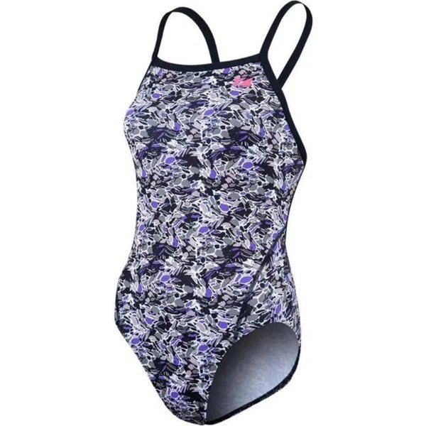 Costume Da Bagno Zone3 Strap Back Pacific Koa Grigio Nero Donna, Taglia Taglia 32-image