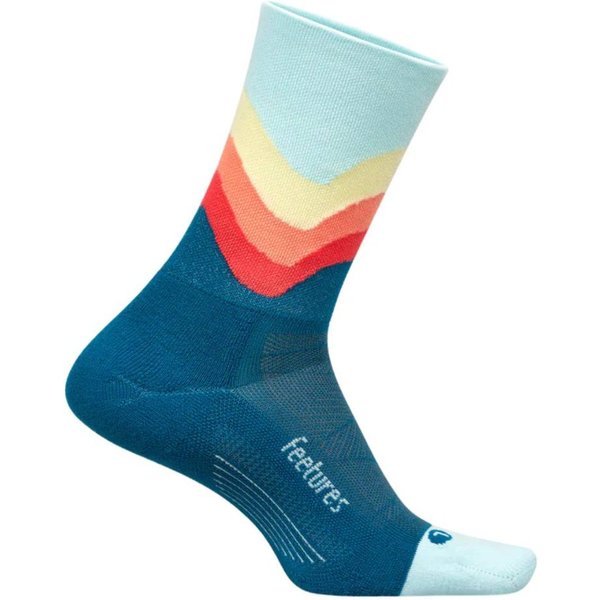 Skarpety Feetures Elite Light Cushion Mini Crew Niebiesko-PomarańCzowe, Rozmiar L-image