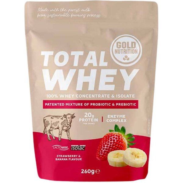 ProteíNa Goldnutrition Total Whey Fresa Y PláTano 260G-image