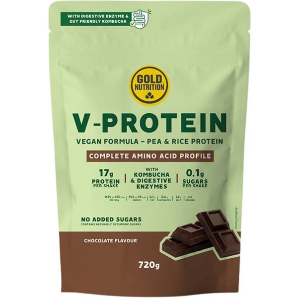 ProteíNa Vegana Goldnutrition V-Protein Kombucha Chocolate 720G-image