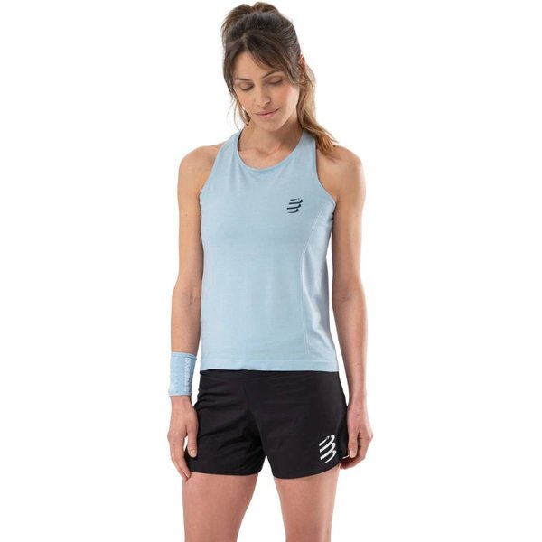 Canotta Compressport Performance Singlet Senza Maniche Blu Donna, Taglia M-image