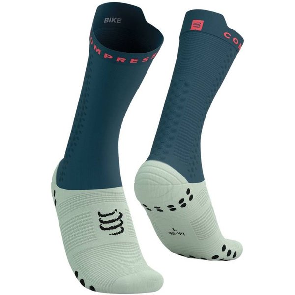 Compressport Pro V4.0 Bike Socken Blau GrüN., GrößE GrößE 1-image
