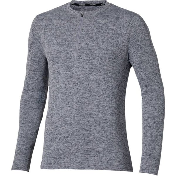 Koszulka Z DłUgim RęKawem Mizuno Core Impulse Half Zip Szara, Rozmiar S-image