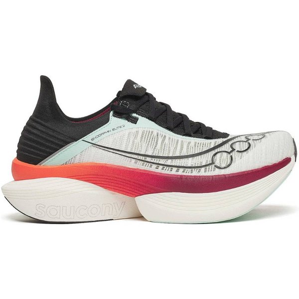 Scarpe Saucony Endorphin Elite 2 Bianco Nero SS26 Unisex, Taglia 42,5 - Eur-image