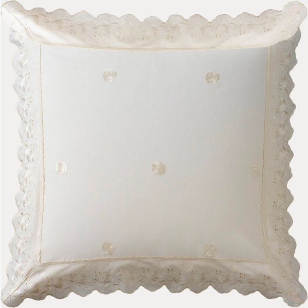 Taie D'oreiller Polycoton - Broderie - CrèMe-image