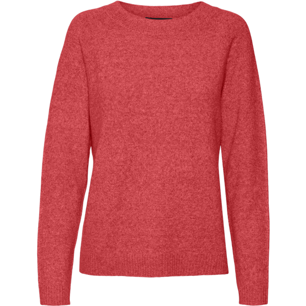 Pull En Maille Col Rond Manches Classiques Manches Longues Rose Yara-image