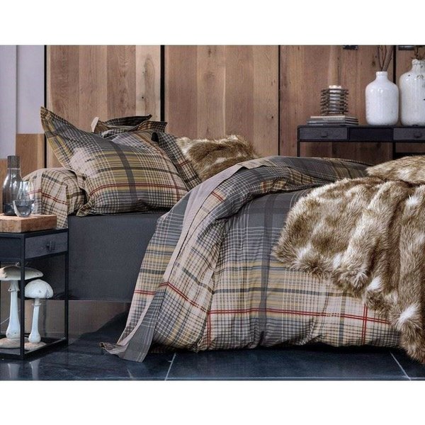 Housse De Couette à Carreaux éCossais Becquet - Imprimé Gris Foncé-image