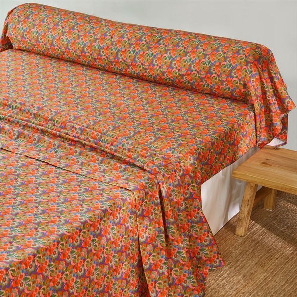 Drap Plat Coton Multicolore Motif Graphique - Collection Dynamique-image