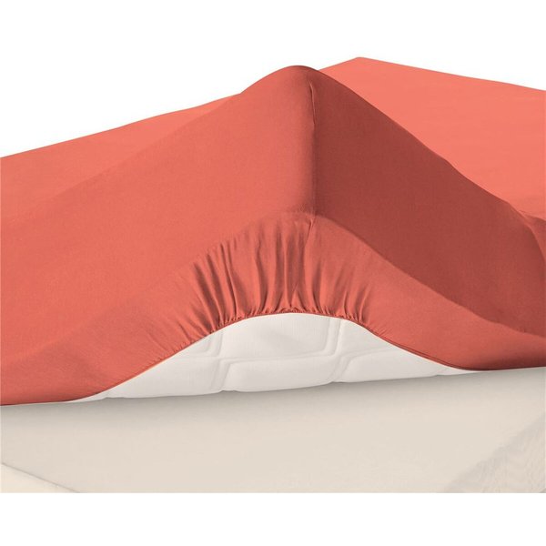 Drap-Housse Uni En Jersey Super Grands Bonnets 40 Cm Orange Poterie-image