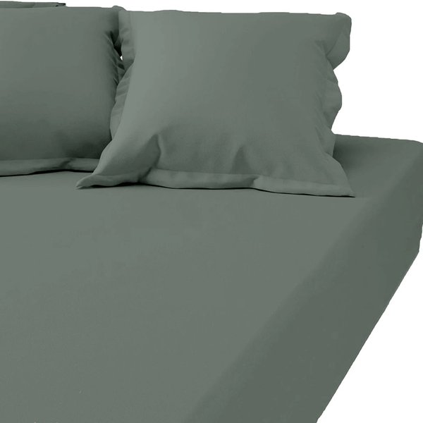 Drap-Housse Grand Bonnet Coton Tertio® - Vert - Lichen-image