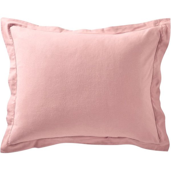 Taie De Traversin Ou Taie D'oreiller En Flanelle Uni Laureat Rose Poudre-image