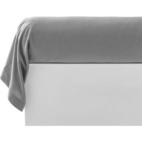 Taie De Traversin Ou Taie D'oreiller En Flanelle Uni Laureat Gris-image