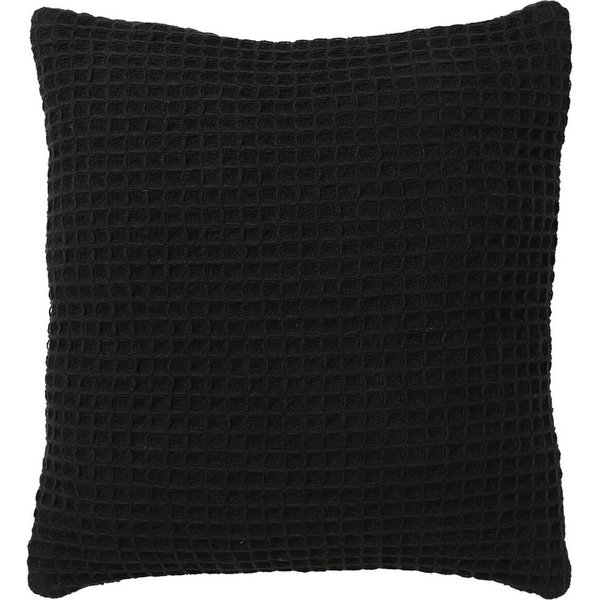 Lot De 2 Housses De Coussin Coton Nid D'abeille Jc.Feroe Gris Anthracite-image