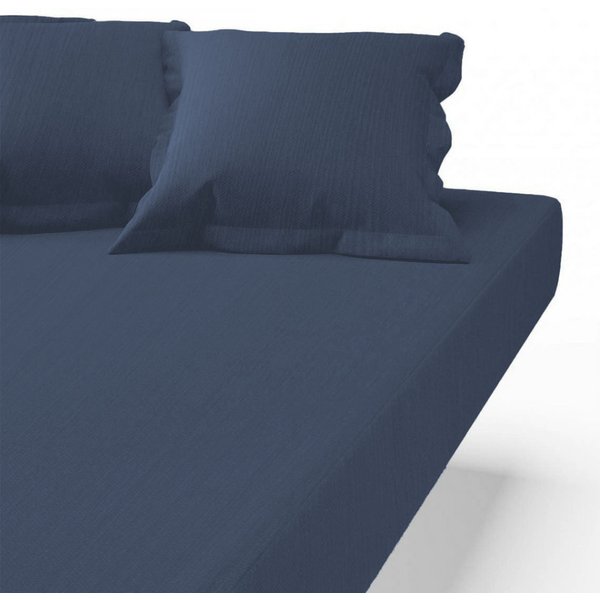 Drap Housse Gaze De Coton Tertio® - Bleu - Indigo-image