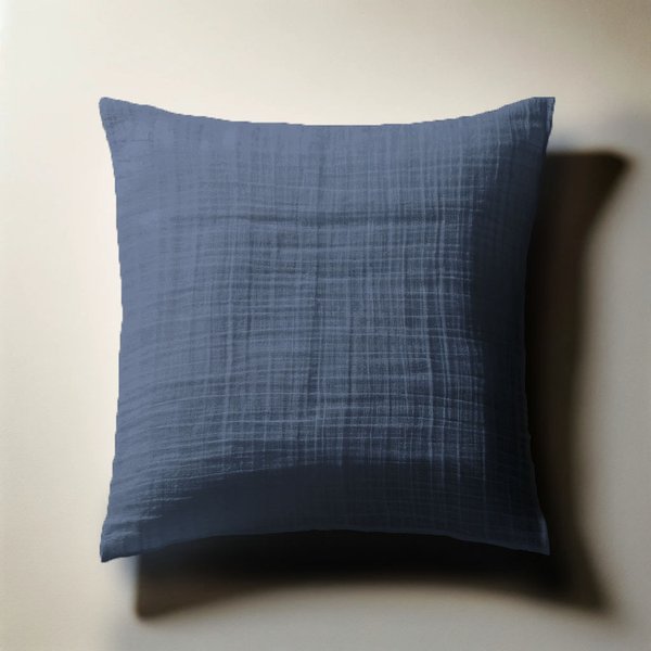 Taie D'oreiller Gaze De Coton Tertio® - Bleu - Indigo-image