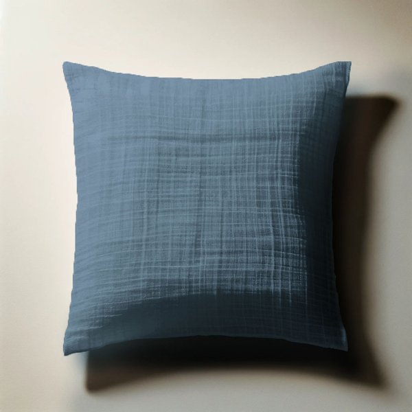 Taie D'oreiller Gaze De Coton Tertio® - Bleu - Orage-image