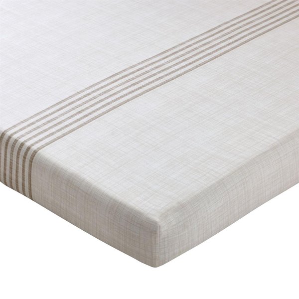 Drap-Housse Plongeoir à Rayures Verticales Et Horizontales Beige-image