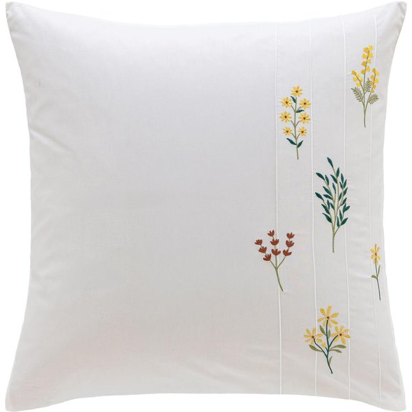 Taie D'oreiller En Percale De Coton Blanc Cassé à Motif Floral - Fleurettes-image
