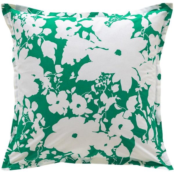 Taie D'oreiller Coton Vert Floral éCru RéVersible - Green Spring-image