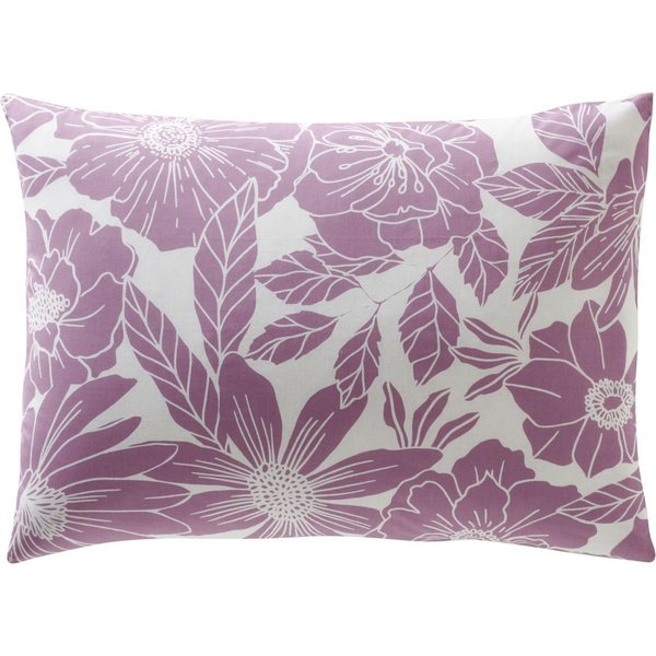 Taie D'oreiller Double Face En Coton Poetique à Motifs Fleuris Violet-image