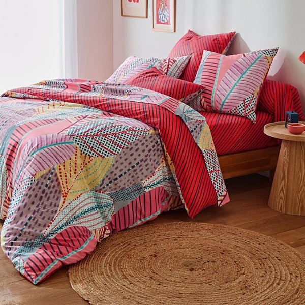Housse De Couette Polycoton RéVersible Multicolore Motif Graphique - Soft Pop-image