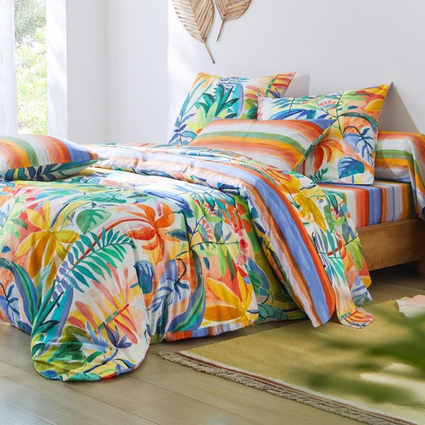 Housse De Couette En Coton RéVersible Tropic Dreams - Multicolore-image