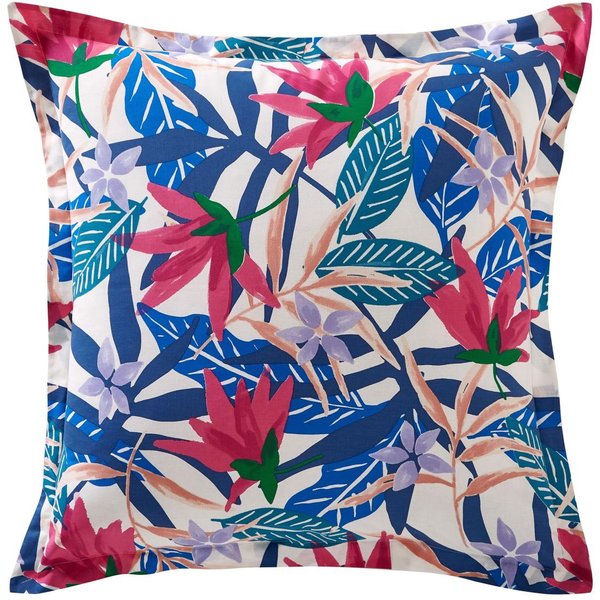 Taie D'oreiller Coton éCru Tropical Multicolore RéVersible - Vacances-image