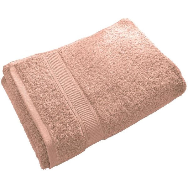 Lot De 2 Serviettes De Toilette Coton PréLavé 420 G/M² Claire - Rose Nude-image