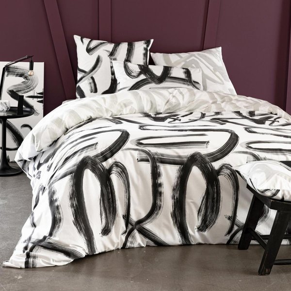 Housse De Couette RéVersible Style Arty Gallery Noir/Blanc En Coton-image