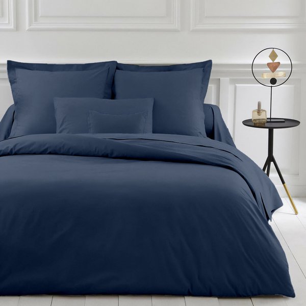 Housse De Couette Unie Polycoton Tertio® - Bleu - Indigo-image