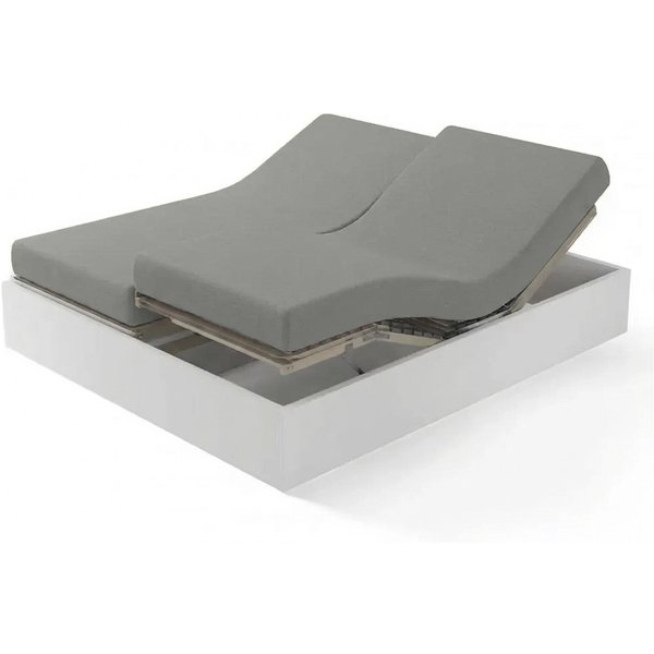 Drap-Housse Sommier Articulé Coton Tertio® - Bleu - Glacier-image