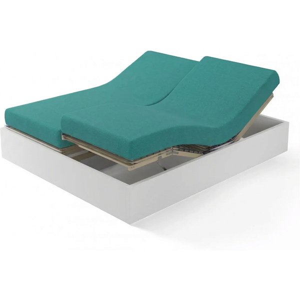 Drap Housse Sommier Articulé Coton Tertio® - Vert - Emeraude-image