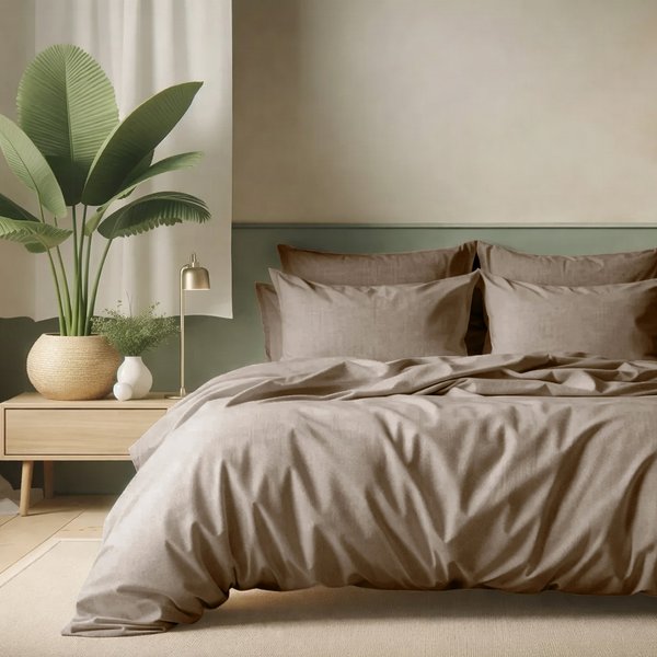 Housse De Couette Coton Tertio® - Beige - Rose Beige-image