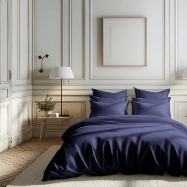 Housse De Couette Percale De Coton Tertio® - Bleu - Indigo-image