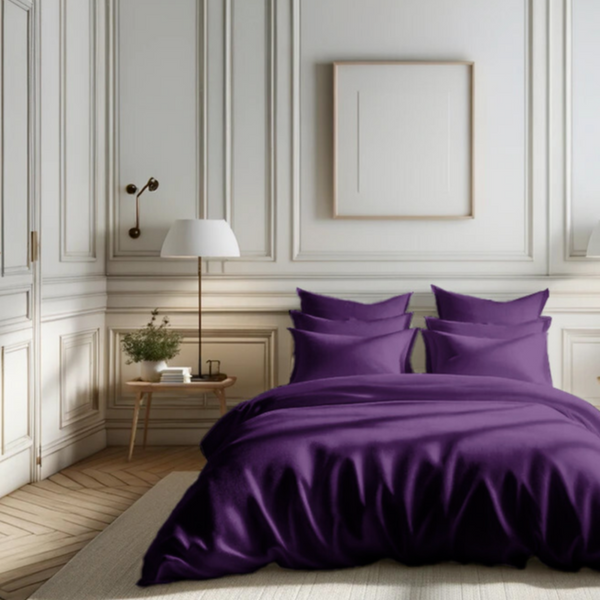 Housse De Couette Percale Coton Tertio® - Violet-image