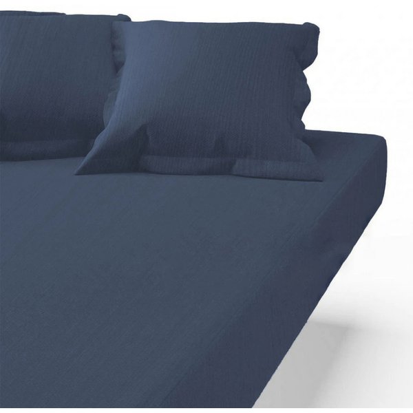 Drap Housse Grand Bonnet Gaze De Coton Tertio® - Bleu - Indigo-image