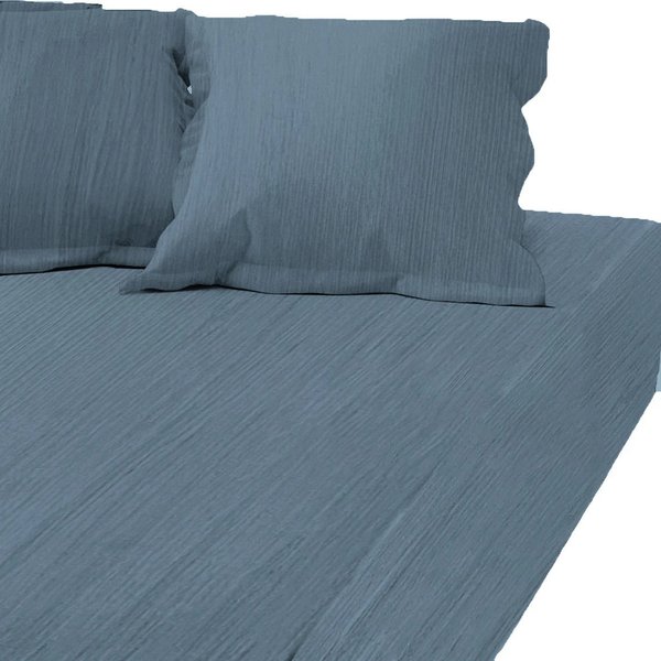 Drap Housse Grand Bonnet Gaze De Coton Tertio® - Bleu - Orage-image