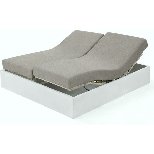 Drap Housse Sommier Articulé Coton Tertio® - Gris - Perle-image
