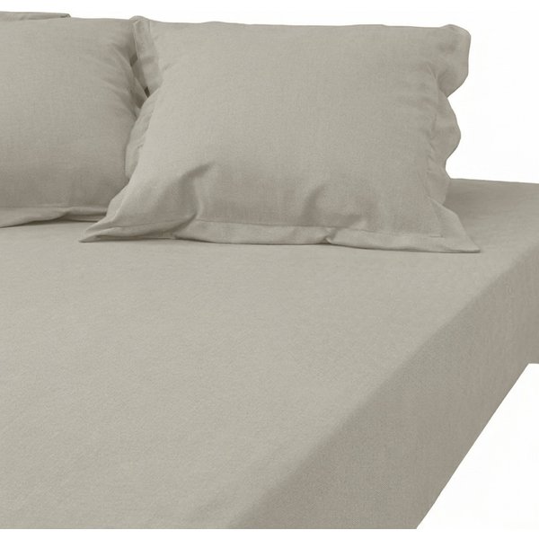 Drap-Housse Grand Bonnet Xl Percale De Coton - Gris - Perle-image