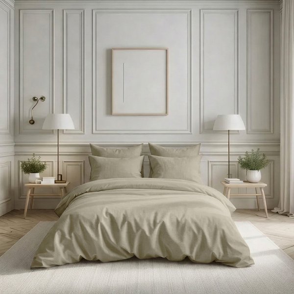 Housse De Couette Percale De Coton Tertio® - Gris - Perle-image