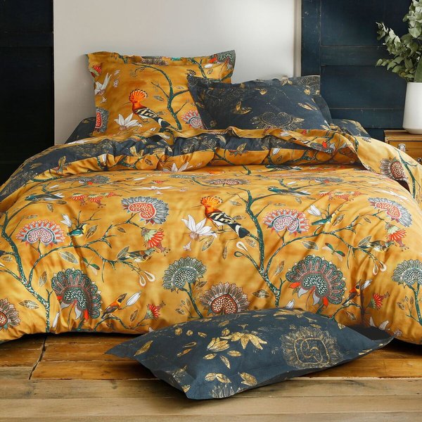 Housse De Couette RéVersible En Coton Jardin Extraordinaire - Jaune-image