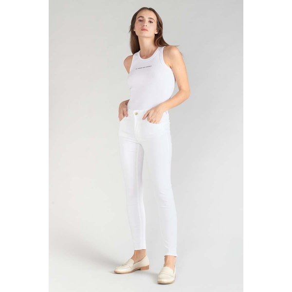 Jeans Push-Up Slim Taille Haute Pulp, 7/8èMe Blanc En Coton-image