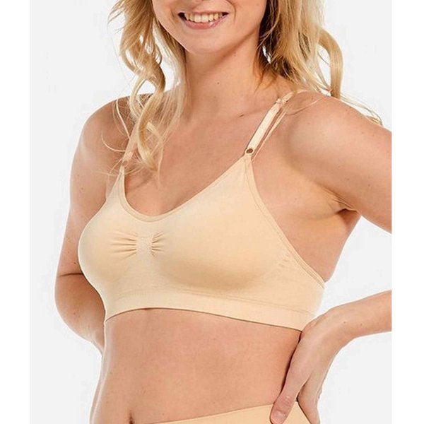 Soutien-Gorge Confort Bretelles Fines Sans Armature Beige-image