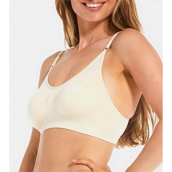 Soutien-Gorge Confort Bambou Bretelles Fines Sans Armature Beige-image